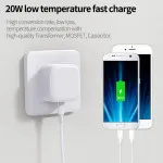 Fast USB Type C 3 Pin Wall Plug Charger Adapter 20W Power Charging For iPhone / Phone UK