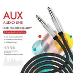 3.5mm Stereo Audio Jack Aux Cord Earphone Extension Cable For iPhone Samsung Laptop | Free UK Shipping