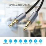 3.5mm Stereo Audio Jack Aux Cord Earphone Extension Cable For iPhone Samsung Laptop | Free UK Shipping