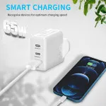 Best 3-Pin Mains Wall Plug Dual Type C & USB Charger Adapter For Phone UK