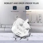 Universal 2.1A Fast Dual USB 3 Pin Wall Plug Charger Adapter For Smart Phones Tablet UK