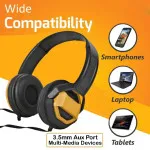 Cheap Stereo Wire Extender Headphones With Noise Reduction Mic For Android & Smartphones UK
