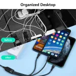 3-IN-1 2.0A Fast Charging and Data Transferring Cable USB To Type C, Micro & iPhone UK