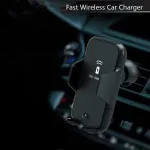 Fast Wireless In Car Phone Charger & Holder for iPhone Samsung Huawei