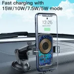 15W Fast Wireless Car Charger & Auto Clip Phone Holder (Black) | UK Free Shipping