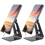 Aluminum Phone Stand Portable Hands-Free Desk Holder for iPhone, Samsung & More (UK)