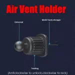 Sleek Air Vent Phone Holder (Universal - iPhone, Samsung & More) UK Free Shipping