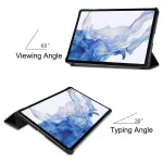 Samsung Galaxy Tab S8 Plus Smart Case UK Leather Flip Trifold Stand Auto Wake/Sleep Magnetic Smart Cover