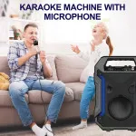 Bluetooth Karaoke Speaker with Microphone & LED Lights Portable Party Speaker