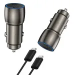 Dual Type-C USB Port Car Charger PD 40W Fast Charging Adapter