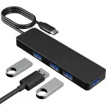 Type-C to 4-Port USB 3.0 Hub OTG Adapter Cable for Mac, PC, Laptop, and Phone