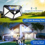 5W LED Solar Motion Sensor Light, Waterproof Outdoor Security Wall Lamp for Garden and Post – UK