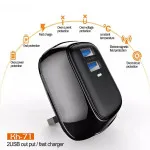 Best 2.4A Dual USB Port 3 Pin Wall Plug Phone Charger Adapter with Micro Cable -UK