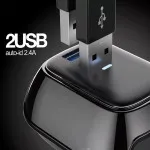 Best 2.4A Dual USB Port 3 Pin Wall Plug Phone Charger Adapter with Micro Cable -UK