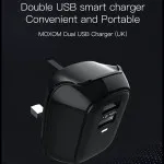 Best 2.4A Dual USB Port 3 Pin Wall Plug Phone Charger Adapter with Micro Cable -UK