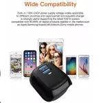 Best 2.4A Dual USB Port 3 Pin Wall Plug Phone Charger Adapter with Micro Cable -UK