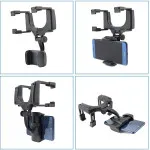 Universal Car Rear View Mirror Phone Holder GPS Mount Stand for Vehicles UK