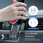 10W Wireless Car Phone Charger Mount Secure Air Vent Phone Holder for iPhone & Android