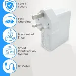 3 Pin Wall Plug Type C Charger Adapter Fast Charger For MacBook, iPhone, Samsung, iPads