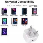 20W Fast Type C Wall Plug Mobile Phone Charger Adapter For iPhone, Samsung Laptop - UK