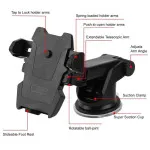 Universal 360° Windshield Mount Car Mobile Holder Cradle Long Neck for iPhone,Samsung