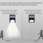 Solar Security Light with Motion Sensor LED, Outdoor Waterproof Garden Wall Lamp - UK