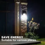 Solar Security Light with Motion Sensor LED, Outdoor Waterproof Garden Wall Lamp - UK
