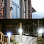 Solar Security Light with Motion Sensor LED, Outdoor Waterproof Garden Wall Lamp - UK