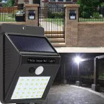 Solar Security Light with Motion Sensor LED, Outdoor Waterproof Garden Wall Lamp - UK
