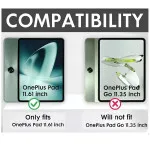 OnePlus Pad 11.6 inch 360° Rotating Case | Leather Smart Cover Stand | Black