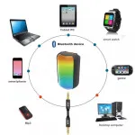 10W Wireless Bluetooth Speaker Portable Subwoofer LED Lights For Samsung iPhone iPad | UK