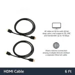 High-Speed HDMI Cable, 6 Feet (2-Pack), Black - Reliable Video & Audio Transmission | UK