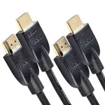 High-Speed HDMI Cable, 6 Feet (2-Pack), Black - Reliable Video & Audio Transmission | UK