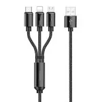 1.2M Unbreakable 3-IN-1 Nylon Braided Fast Charging Cable | Lightning, Type C, Micro USB | Smartphones & Tablets