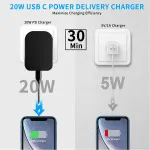 20W USB-C Power Adapter Folding Mains Charger Wall Plug for Samsung Xiaomi Huawei