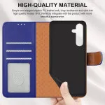 Blue Leather Magnetic Wallet Case 3 Pocket for Samsung S22 Ultra | Flip Phone Cover UK