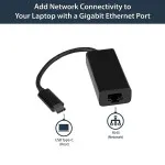 Type C to Ethernet Adapter, USB 3.0 ideal for Ultrabook, Chromebook, Laptop, Desktop, Plug & Play for Windows, Chrome OS, Linux OS