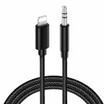 iPhone Aux Cable UK Aux In Cable for iPhone 1 Metre. 3.5mm Aux Cord for Car Stereo/Headphones/Speaker (Black)