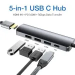 ULT-PD 100W 5-in-1 USB C Hub with 4K HDMI, Type C PD Charging (Windows, Mac, Android)