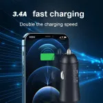 Universal Dual USB Car Charger: Rapid Charging for Phones & Tablets, Safe
