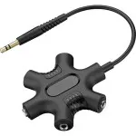 Multi-Headphone Splitter 5-Jack 3.5mm Adapter for iPhone, Samsung, Tablets, Laptops