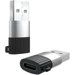 USB-C to USB-A Adapter – OTG Converter for Charging & Data Transfer, Black
