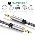 Aux Cable 3.5mm Jack Audio Cable Male to Male Aux Cable For PC Laptop Mp3 Player