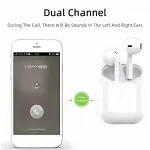 Wireless Bluetooth 5.0 Earbuds with Noise Cancelling Mic for iPhone, Samsung, Android