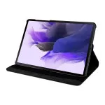 Samsung Galaxy Tab S7 Plus Rotate Case Leather Smart Folio (SM-T970 / T976B) (BLACK)