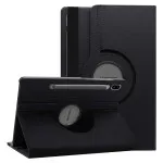 Samsung Galaxy Tab S7 Plus Rotate Case Leather Smart Folio (SM-T970 / T976B) (BLACK)