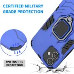 Back Armor Ring Case Cover for iPhone 16 Plus Rugged Protection