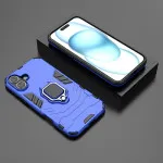 Back Armor Ring Case Cover for iPhone 16 Plus Rugged Protection