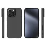 Silicone Soft Slim Plain TPU Black Case For iPhone 16 Pro Max