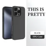 Silicone Soft Slim Plain TPU Black Case For iPhone 16 Pro Max